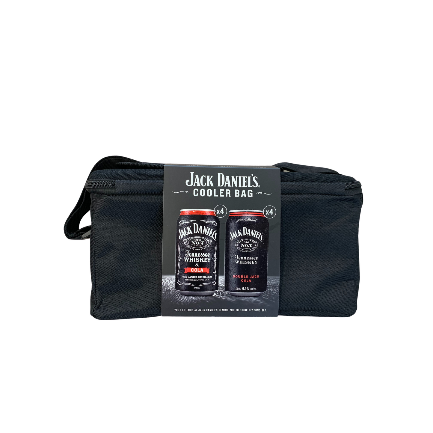 Jack Daniel's Tennessee Whiskey & Cola Cooler Bag With 2 Bonus Double Jack 375ml