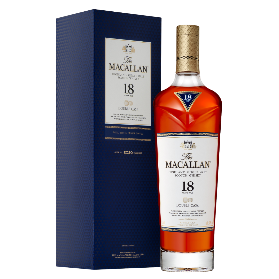 The Macallan 18 Year Old Double Cask Single Malt Whisky 2020 Release 700ml