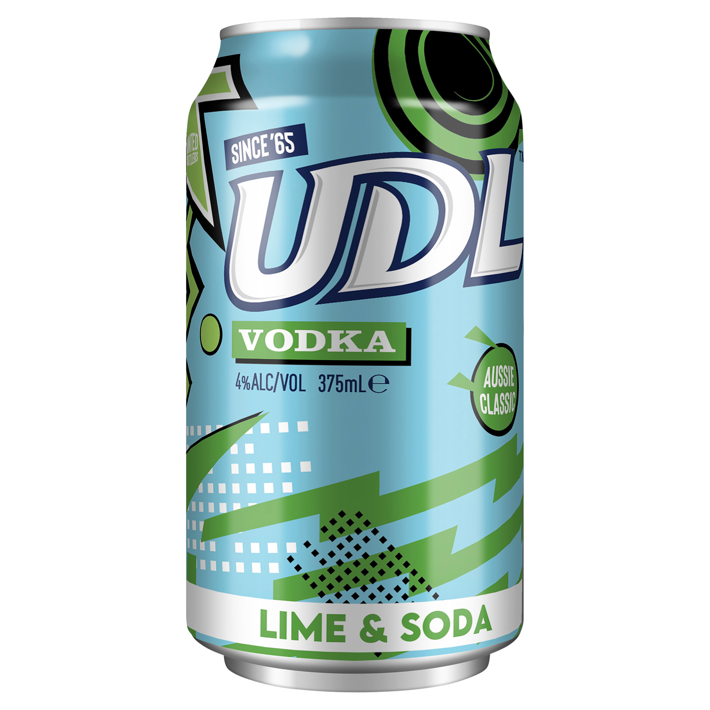 UDL Vodka Lime & Soda Cans 375ml