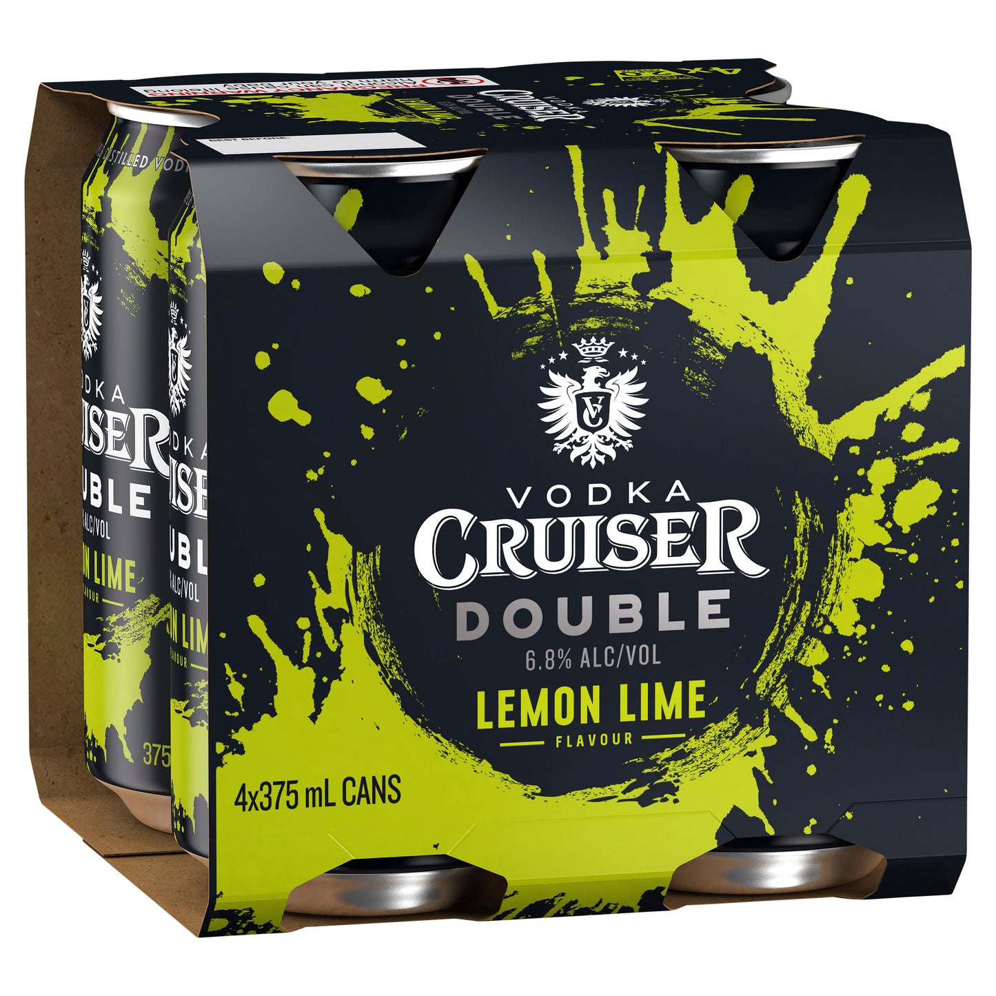 Vodka Cruiser Double Lemon Lime 6.8% Cans 375ml
