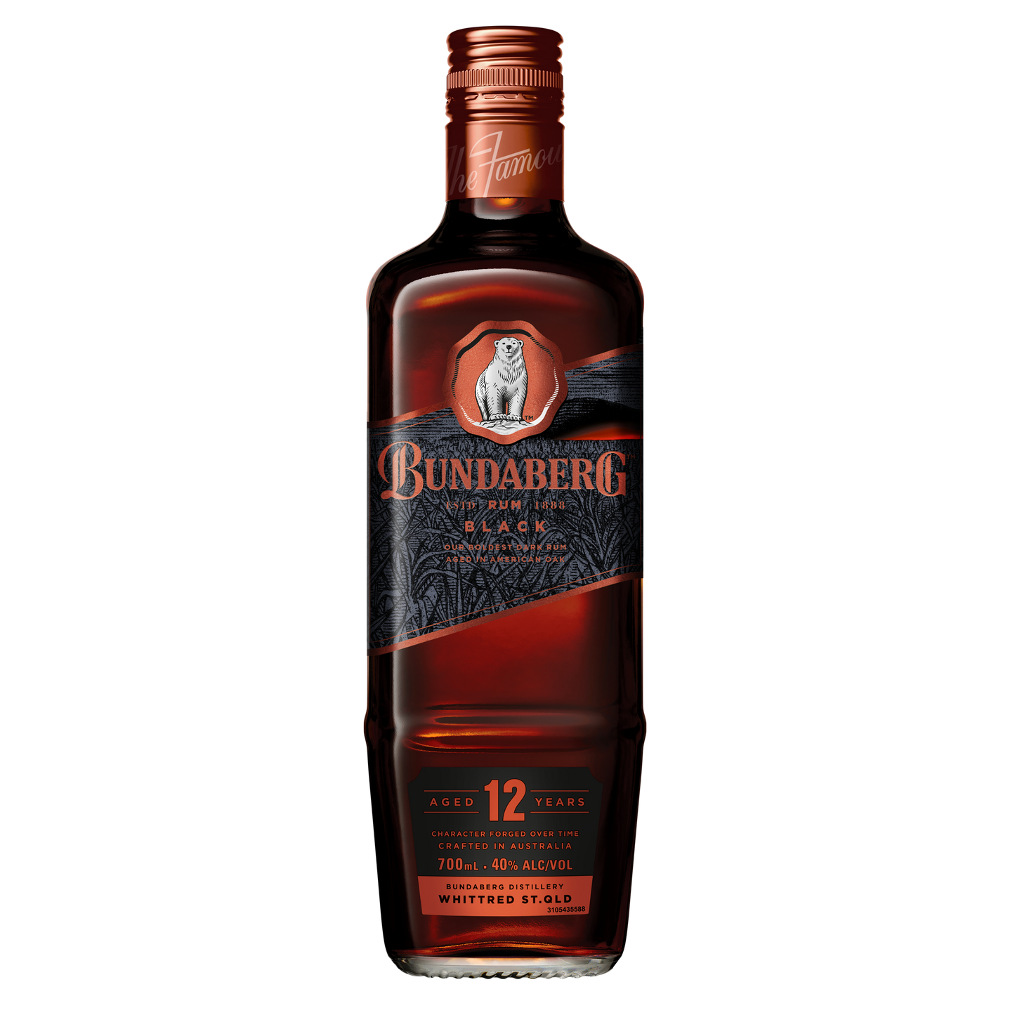 Bundaberg Black 12 Year Old Rum 700ml