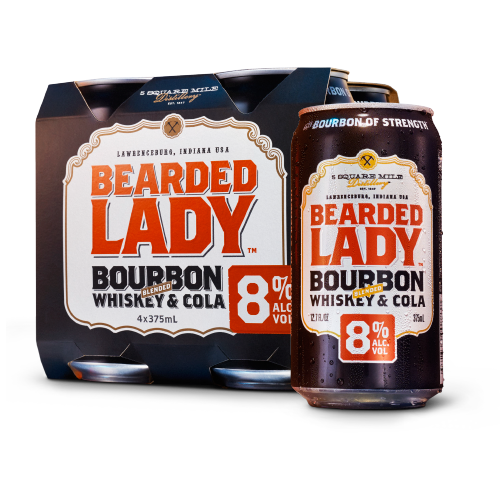 Bearded Lady Bourbon Whiskey & Cola 8% 375ml