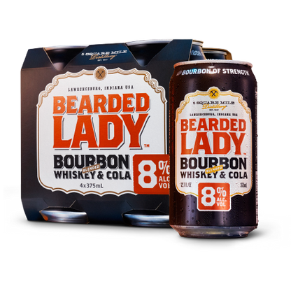Bearded Lady Bourbon Whiskey & Cola 8% Cans 375ml