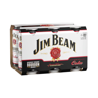 Jim Beam Bourbon & Cola Cans 375ml