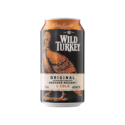 Wild Turkey Kentucky Straight Bourbon Whiskey & Cola Cans 375ml