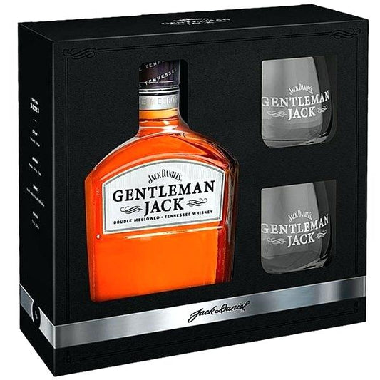 Gentleman Jack Rare Tennessee Whiskey With 2 Glasses Gift Pack 700ml