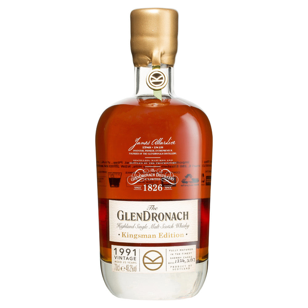 The GlenDronach 1991 Kingsman Edition 25 Year Old Single Malt Scotch Whisky 700ml