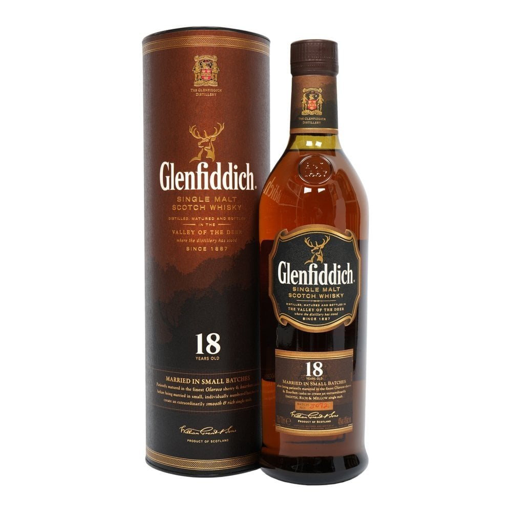 Glenfiddich 18 Year Old Single Malt Scotch Whisky - Very Old Bottling 700ml