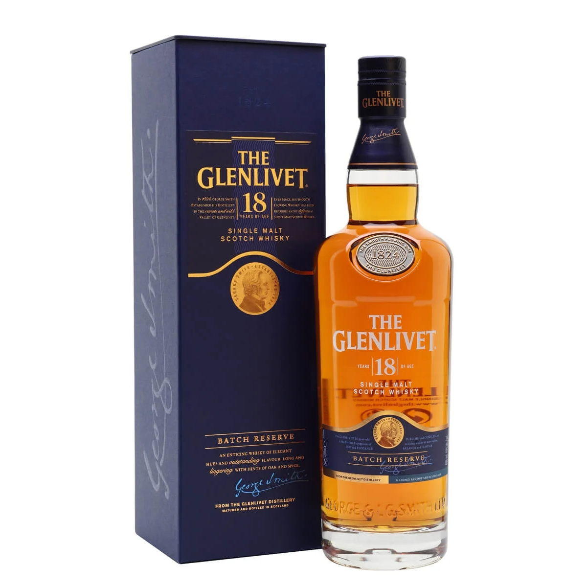The Glenlivet 18 Year Old Single Malt Scotch Whisky 700ml