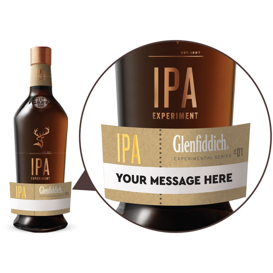 Glenfiddich Experimental Series IPA Cask Single Malt Scotch Whisky Personalised Label 700ml
