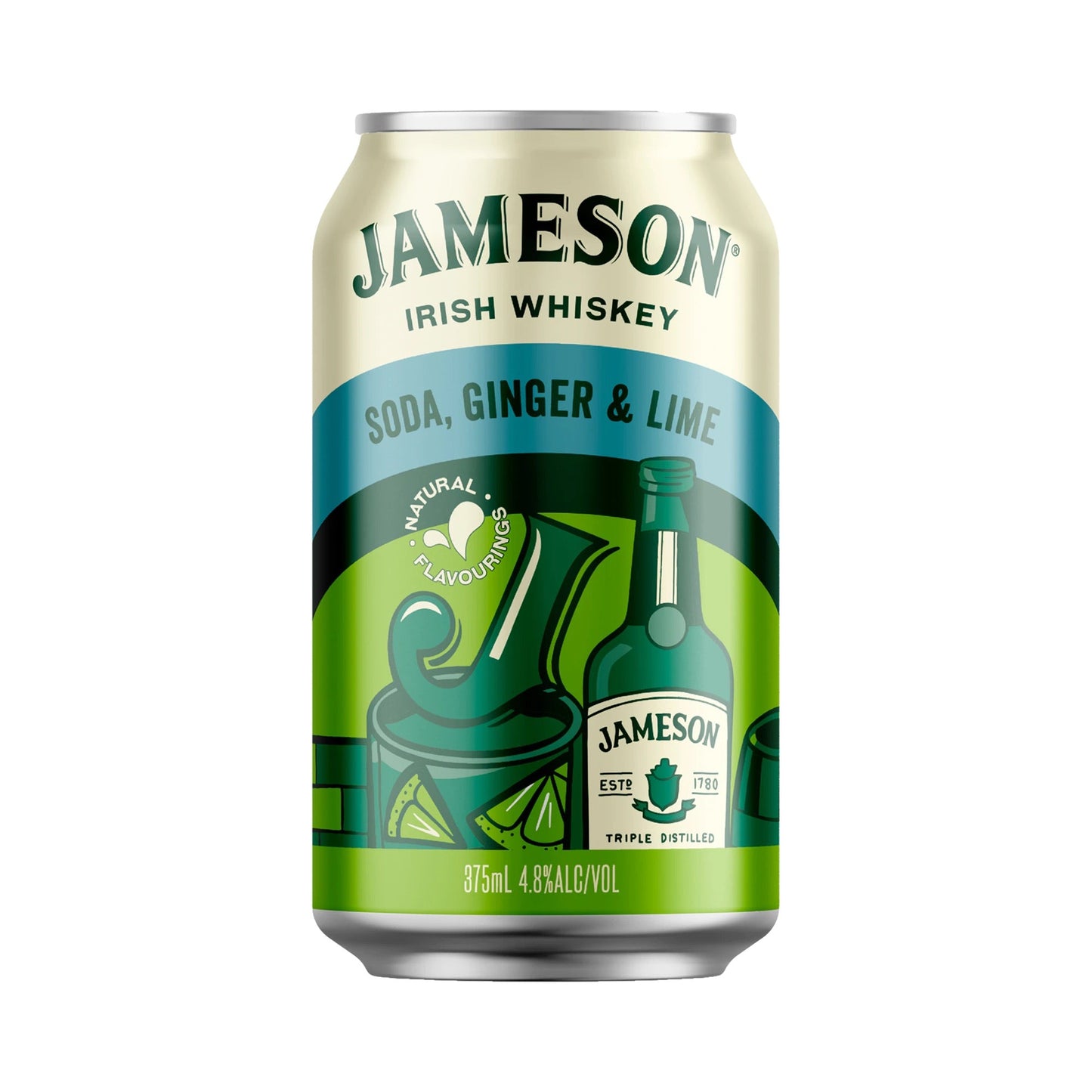 Jameson Irish Whiskey Soda, Ginger & Lime 375ml
