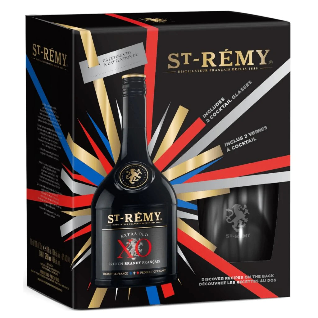 St Remy XO Brandy + 2 Glasses Gift Pack700ml