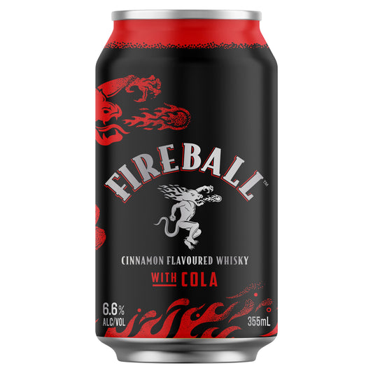 Fireball Cinnamon Whisky With Cola 6.6% Cans 355ml