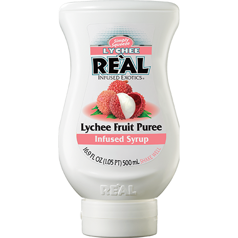 Real Lychee Fruit Purée Infused Syrup 500ml