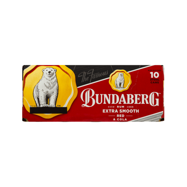 Bundaberg Red Rum and Cola 10 Pack Cans 375ml