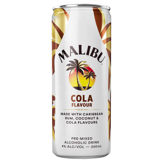 Malibu Coconut Rum & Cola Cans 250ml