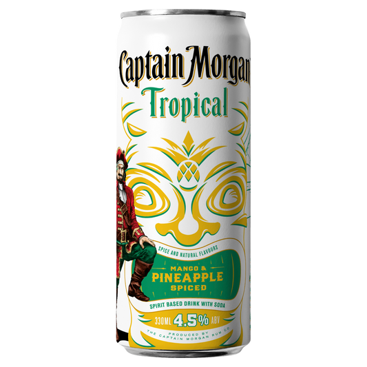 Captain Morgan Tropical Mango & Pineapple Soda 330ml