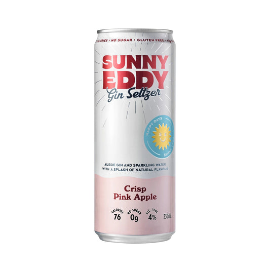 Sunny Eddy Gin Seltzer Crisp Pink Apple 330ml