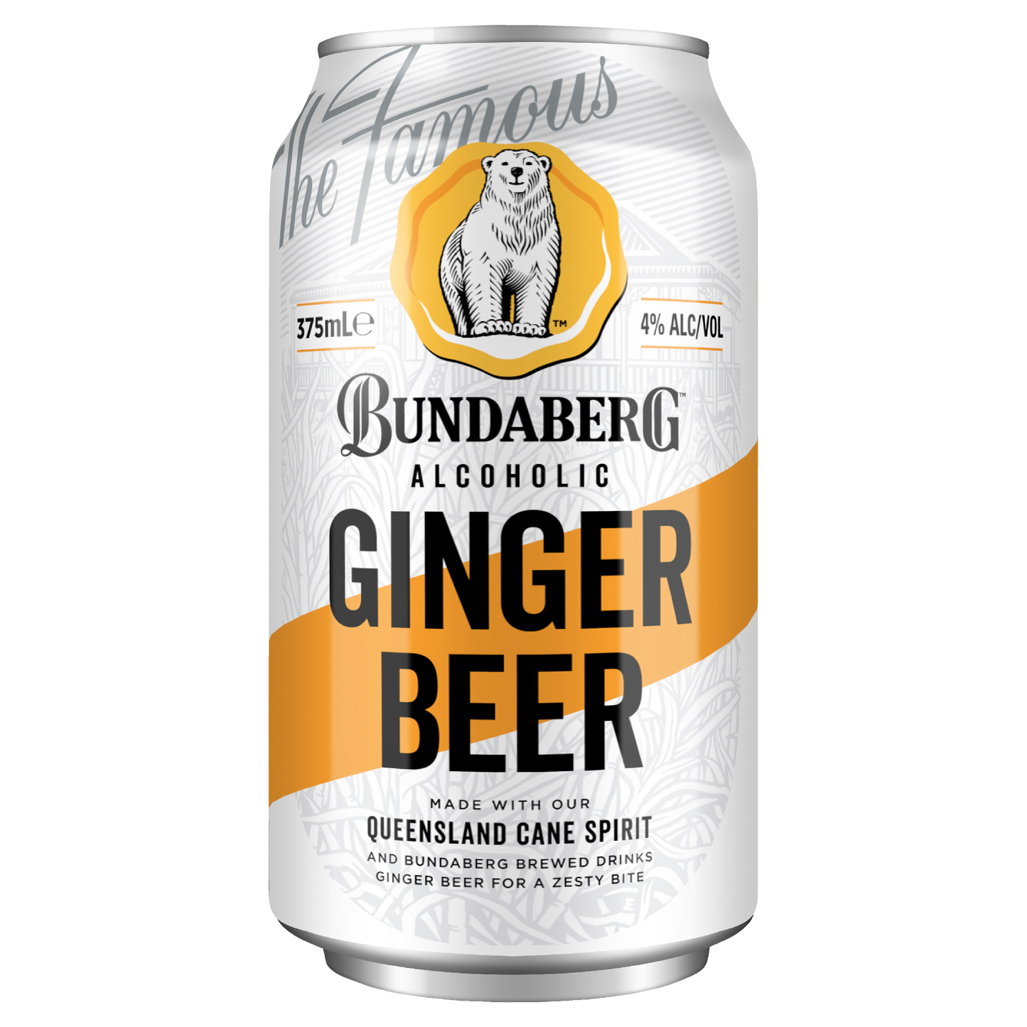 Bundaberg Alcoholic Ginger Beer Cans 375ml