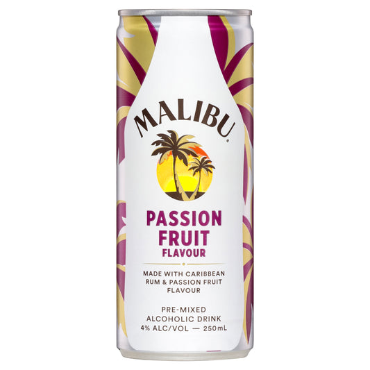 Malibu Coconut Rum & Passionfruit Cans 250ml