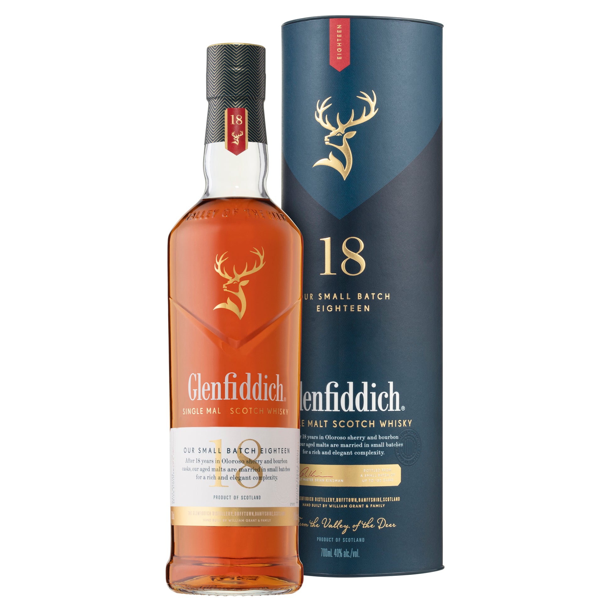 Glenfiddich Small Batch Eighteen Single Malt Scotch Whisky 18 Year Old  [700ml]