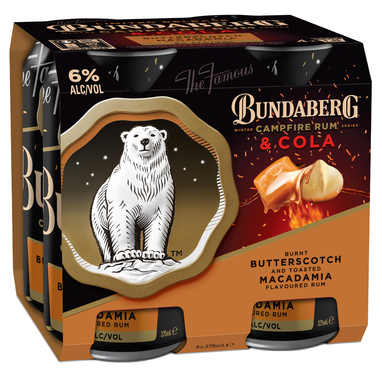 Bundaberg Campfire Rum and Cola Cans Limited Edition 375ml