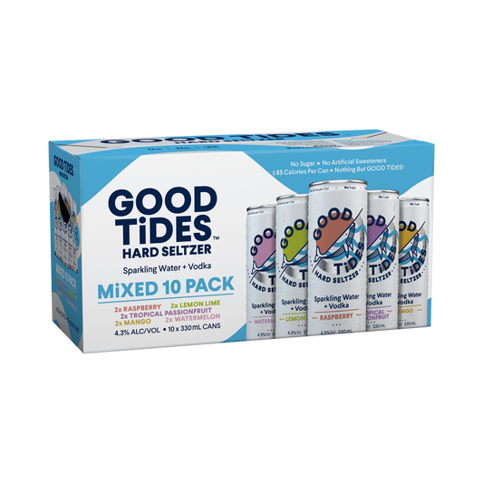 Good Tides Hard Seltzer Mixed 10 Pack Cans 330ml