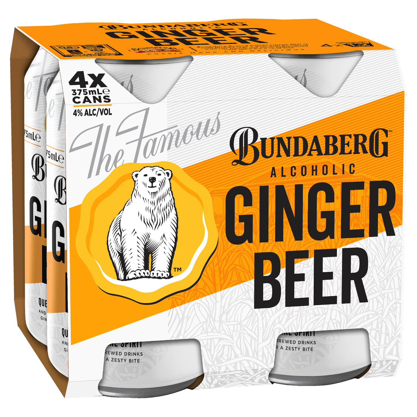Bundaberg Alcoholic Ginger Beer Cans 375ml