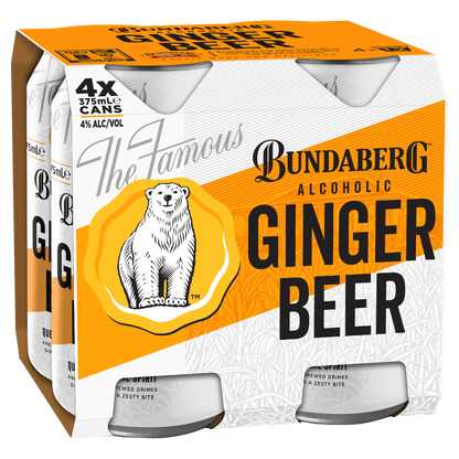 Bundaberg Alcoholic Ginger Beer Cans 375ml