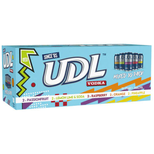 UDL Vodka Mixed Pack 10 Pack Cans 375ml