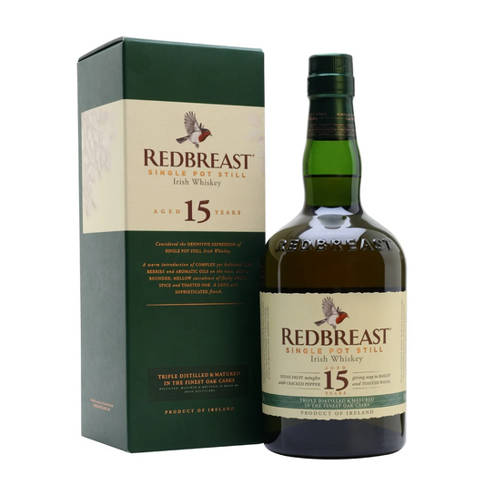 Redbreast 15 Year Old Single Pot Still Irish Whiskey 700ml