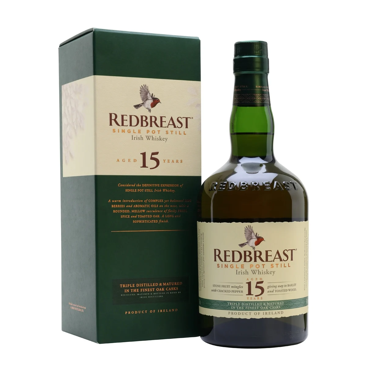 Redbreast 15 Year Old Single Pot Still Irish Whiskey 700ml