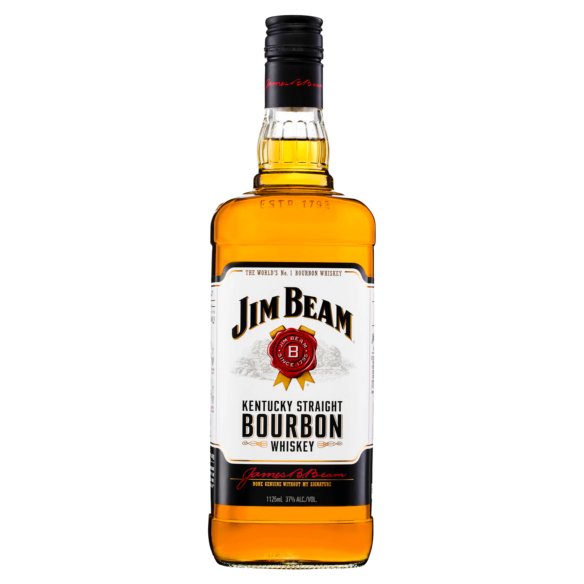 Jim Beam White Label Kentucky Straight Bourbon Whiskey1125ml - Boozeit.com.au