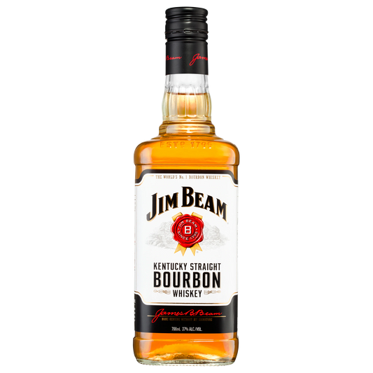 Jim Beam White Label Kentucky Straight Bourbon Whiskey 700ml - Boozeit.com.au