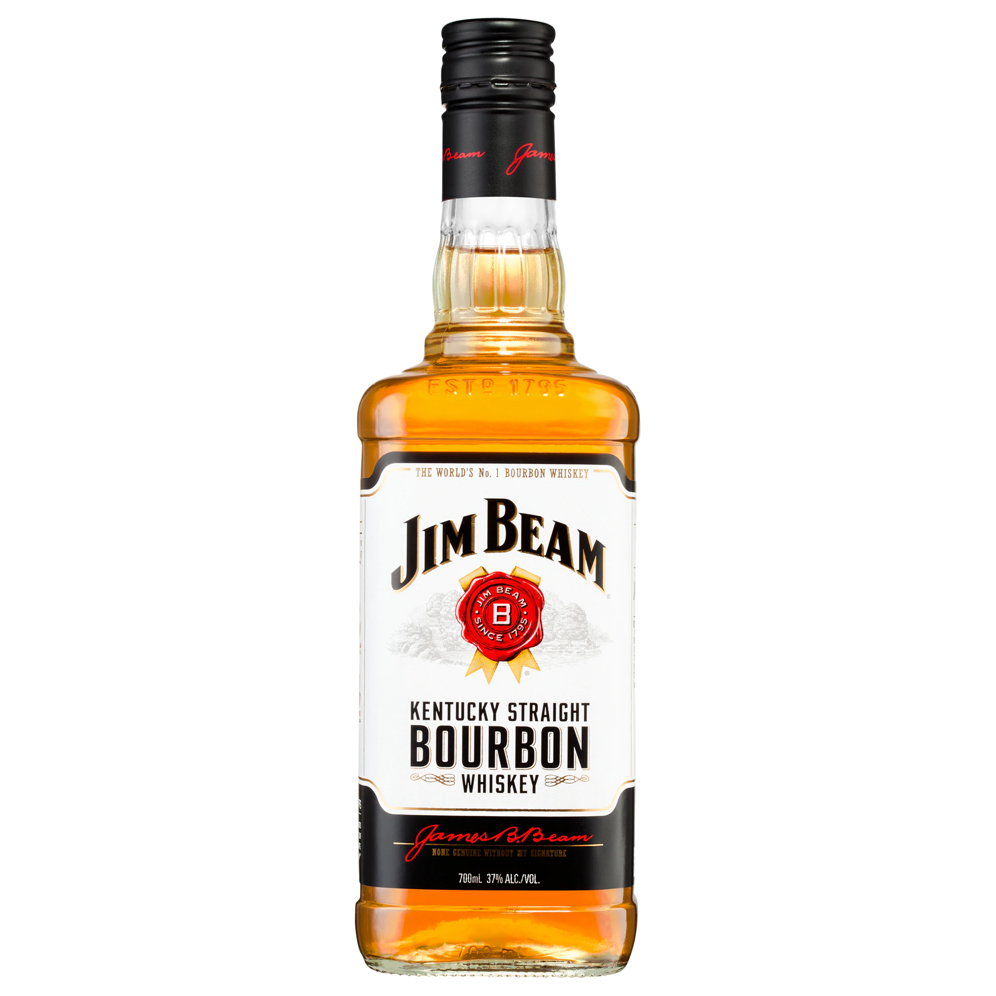 Jim Beam White Label Kentucky Straight Bourbon Whiskey 700ml - Boozeit.com.au