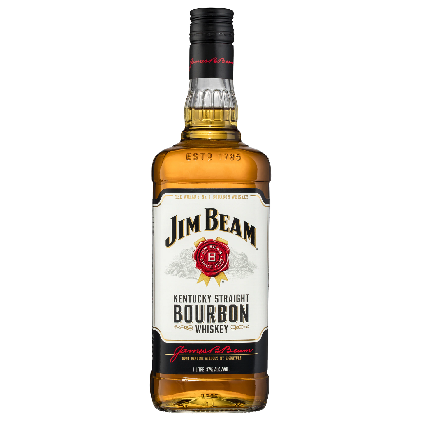 Jim Beam White Label Kentucky Straight Bourbon Whiskey 1L