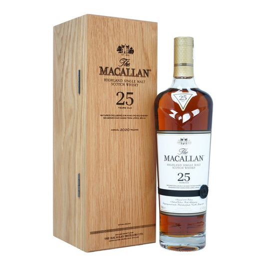 The Macallan 25 Year Old Sherry Oak Highland Single Malt Scotch Whisky 2020 Release 700ml