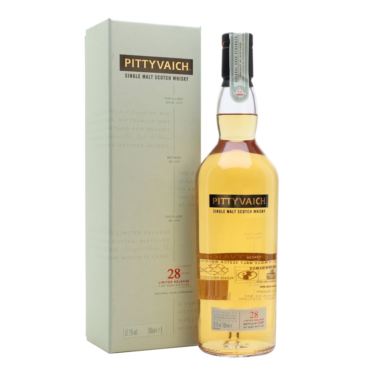 Pittyvaich 28 Year Old Single Malt Scotch Whisky 700ml