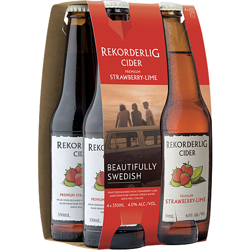 Rekorderlig Strawberry & Lime Cider 330ml - Boozeit.com.au