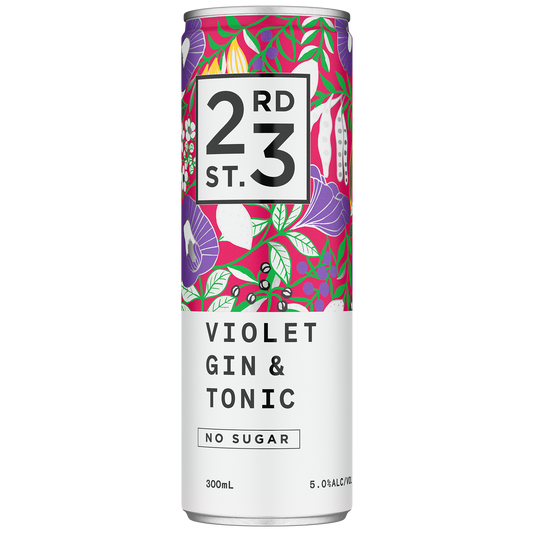 23rd Street Distillery Violet Gin & Tonic Cans 300ml