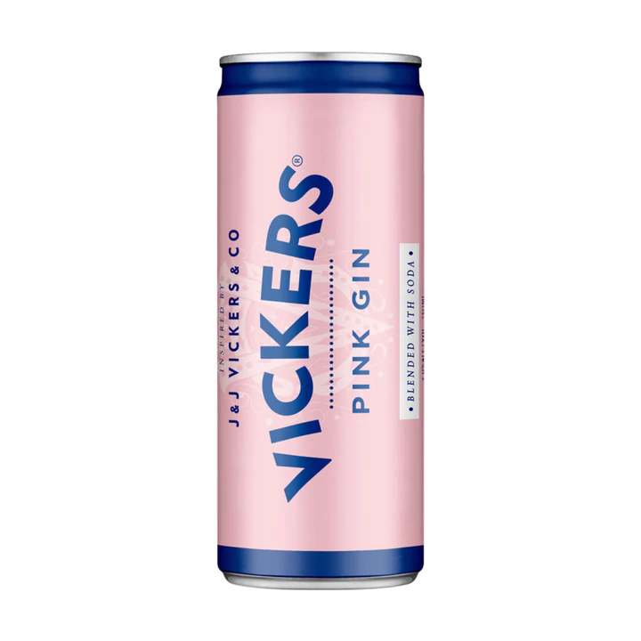 Vickers Pink Gin & Soda 250ml