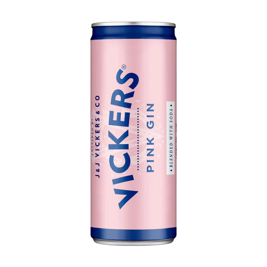 Vickers Pink Gin & Soda Cans 250ml